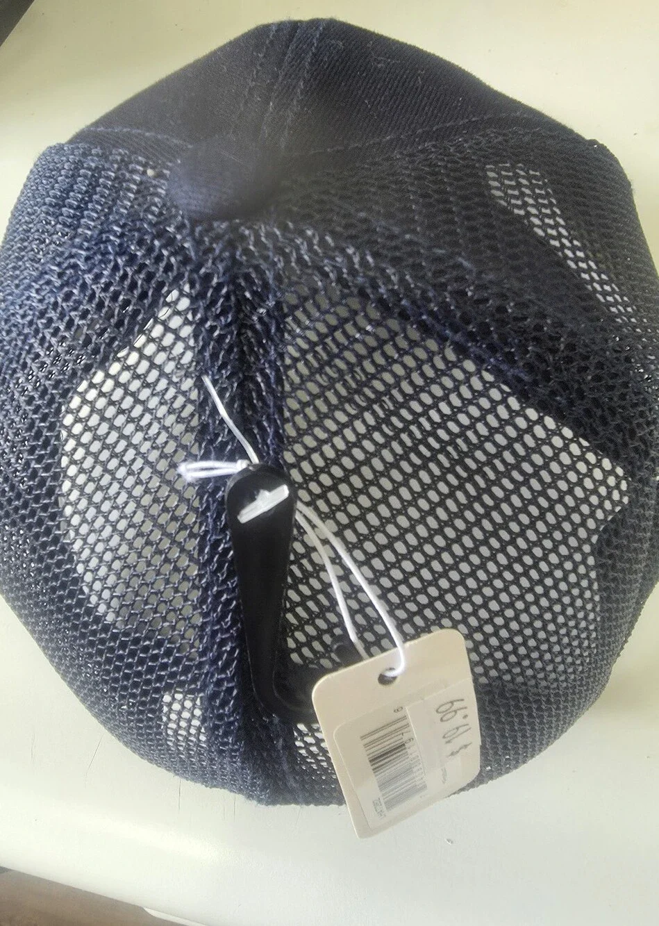NWT Leather Patch Navy  Trucker Cap